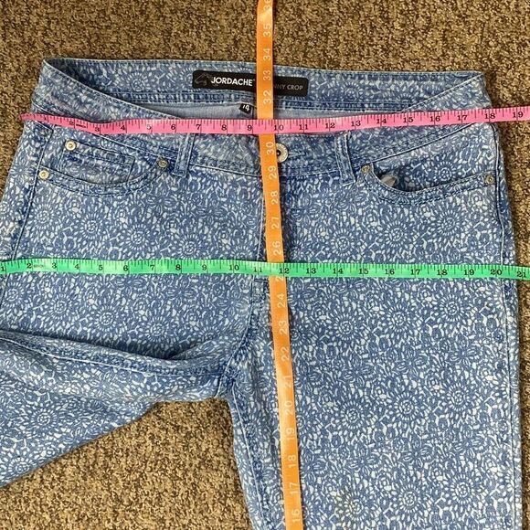 SALE OF JORDACHE SKINNY CROP WOMEN FLORAL JAMES SIZE 14 - Picture 6 of 13